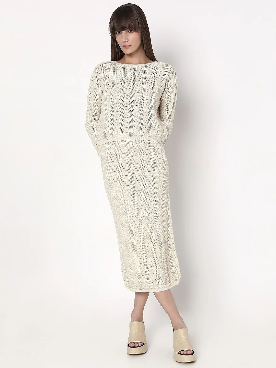 Off-White Knitted Co-Ord Set Top - Image 5