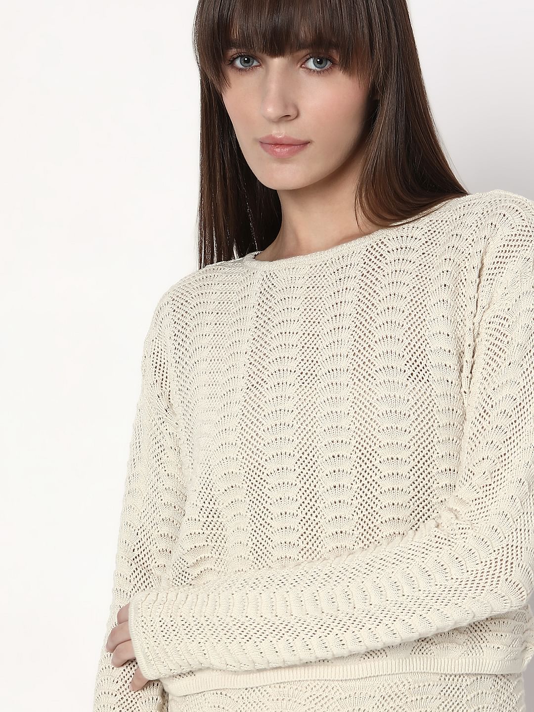 Off-White Knitted Co-Ord Set Top - Image 6