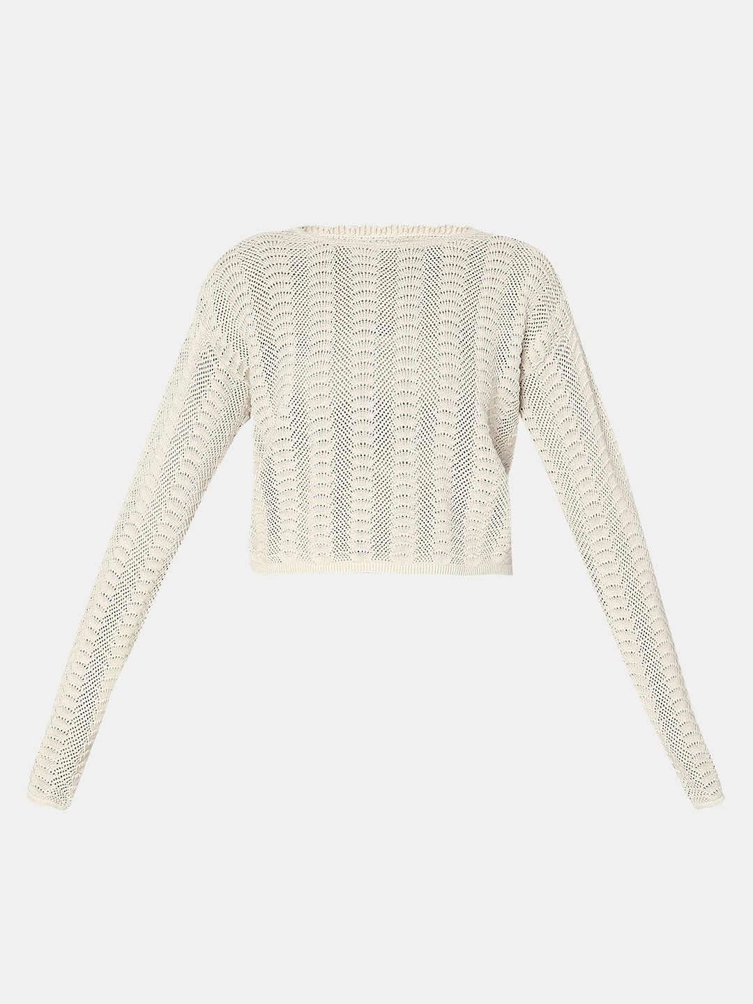 Off-White Knitted Co-Ord Set Top - Image 7