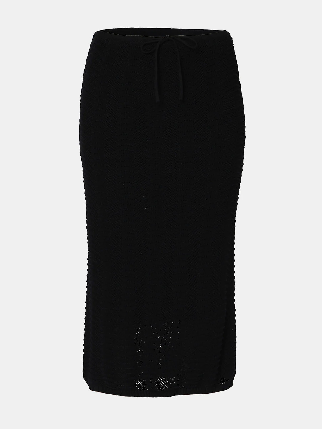 Black Knitted Co-Ord Set Skirt - Image 7