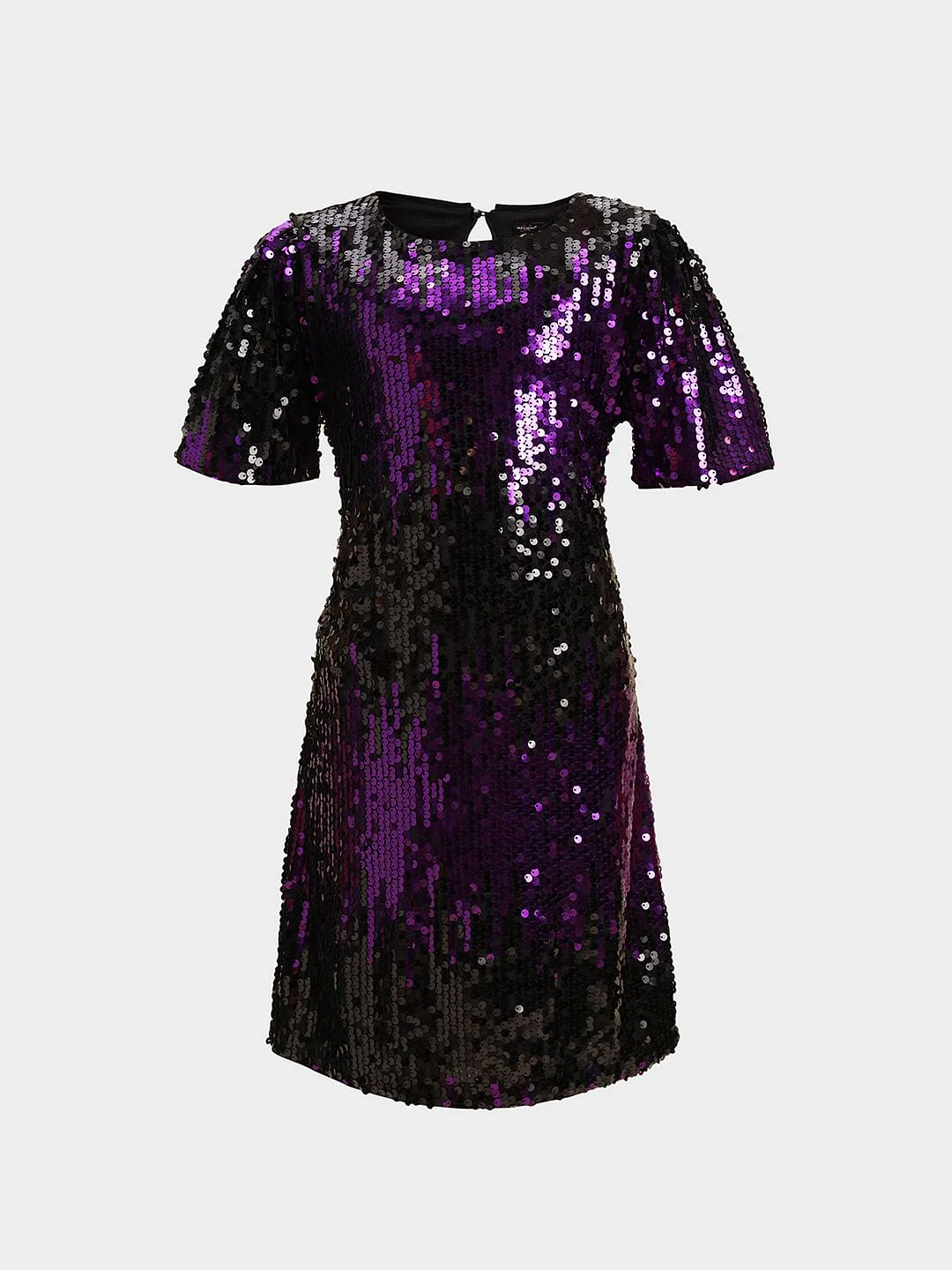 Girls Black Sequined Sheath Dress - Image 6