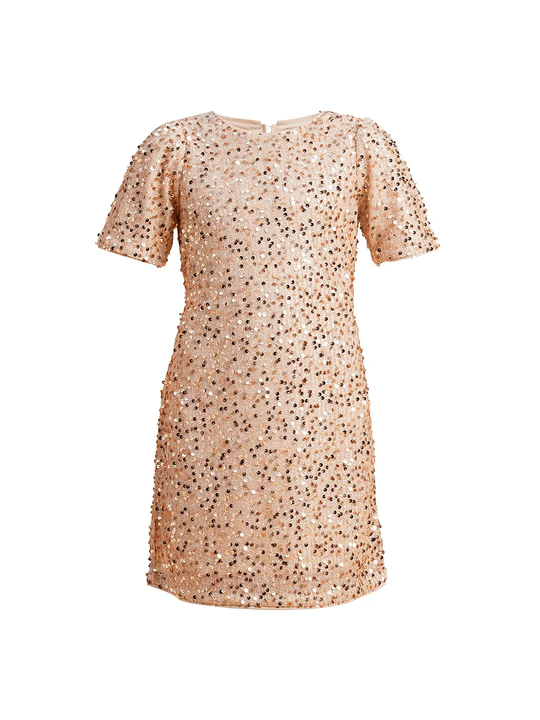 Girls Golden Sequined Dress - Image 6