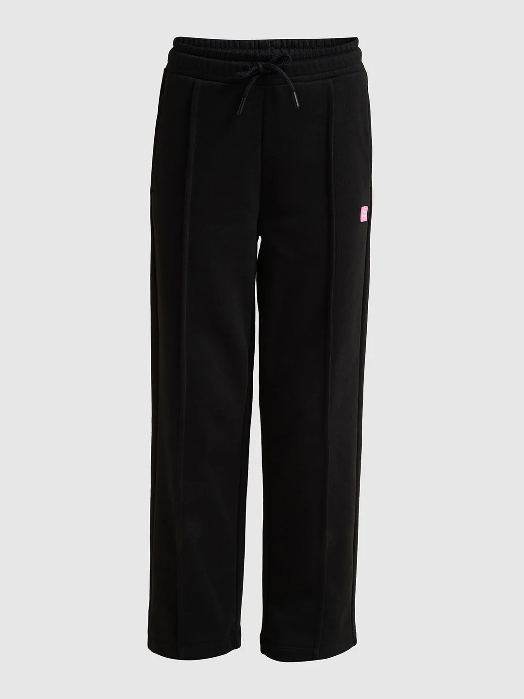 Girls Black Cotton Relaxed Fit Joggers - Image 5