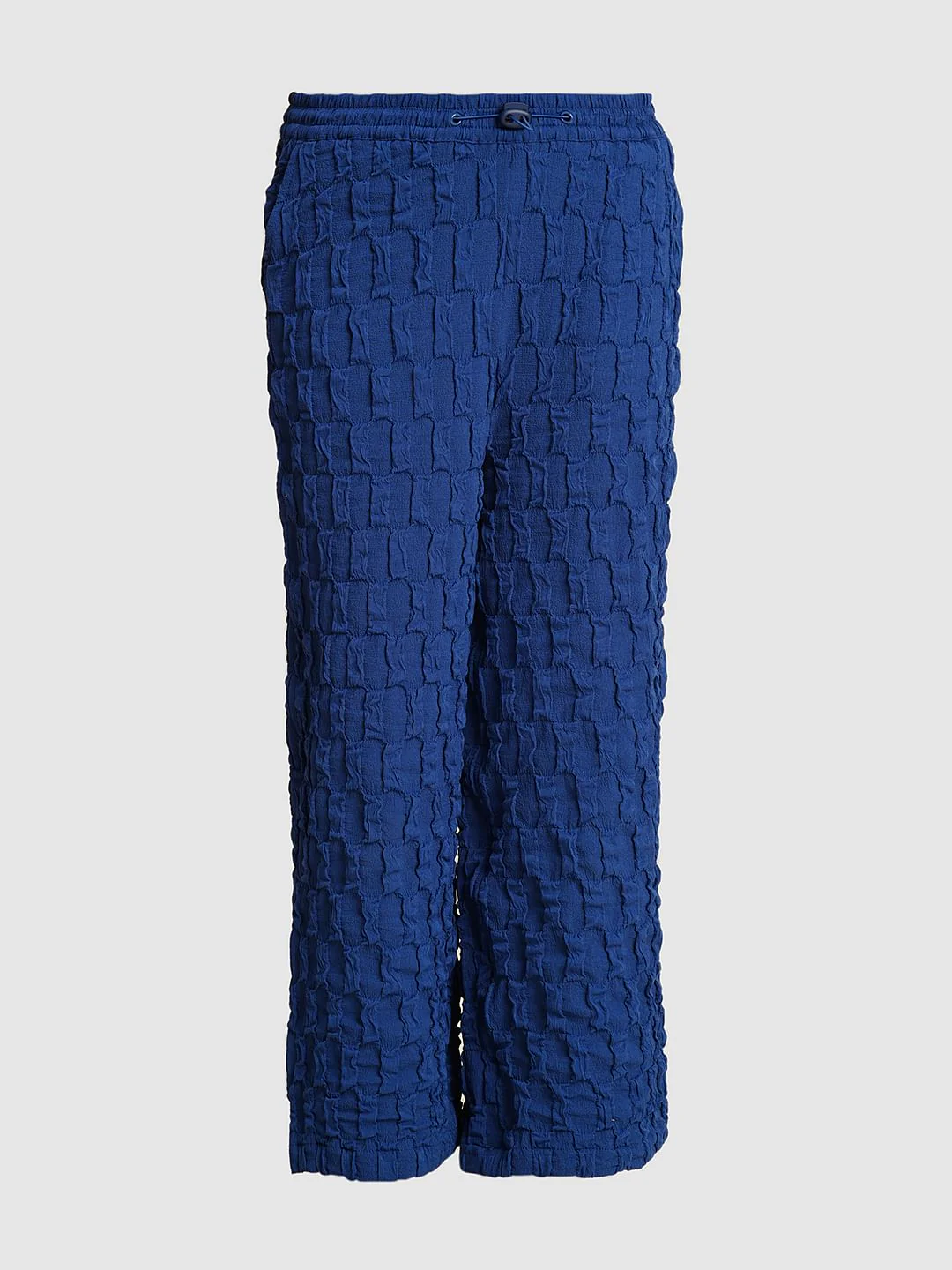 Girls Blue Textured Co-Ord Set Pants - Image 5