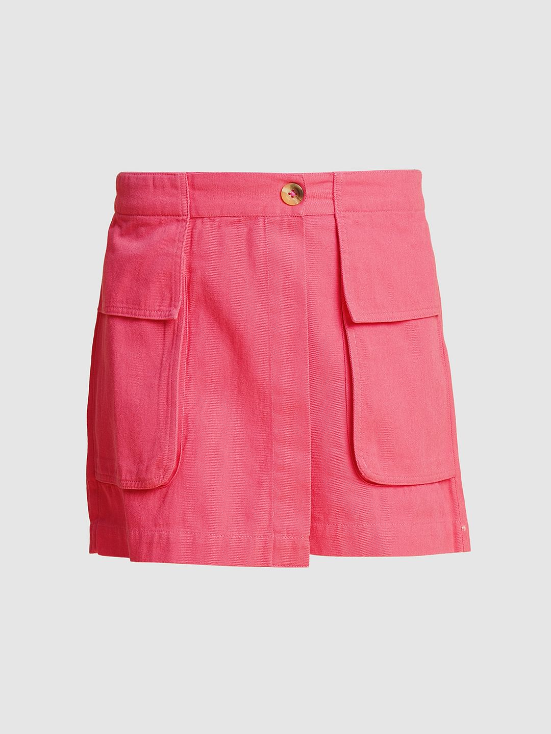 Girls Pink Cargo Skorts - Image 5