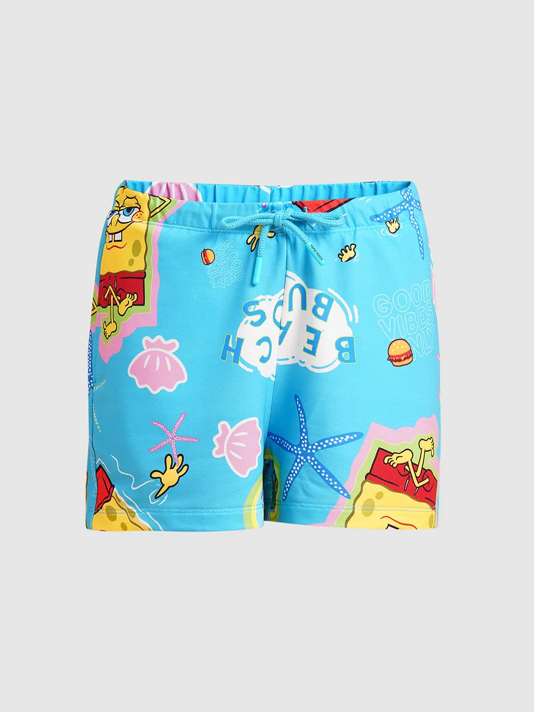 Girls Blue Spongebob Print Shorts - Image 4