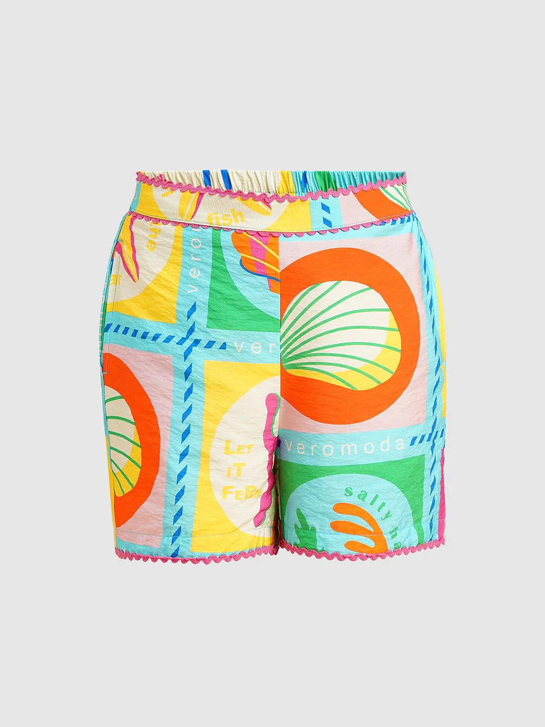 Girls Multi-Colour Printed Co-Ord Set Shorts - Image 5
