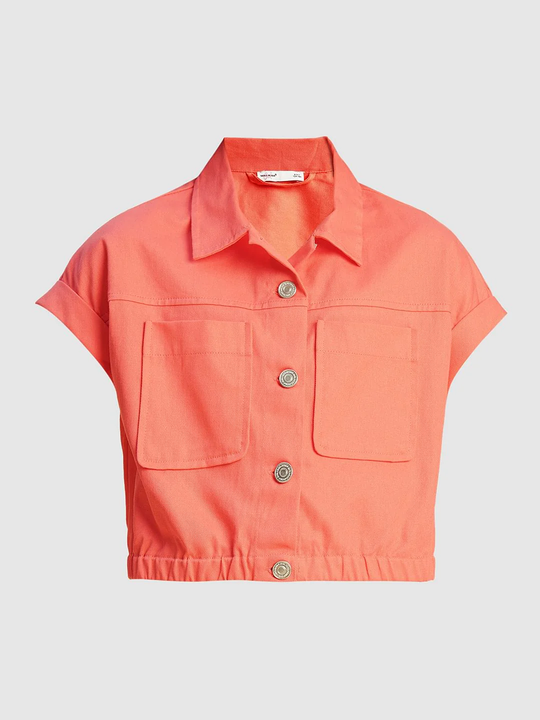 Girls Coral Drop Shoulder Shirt - Image 6