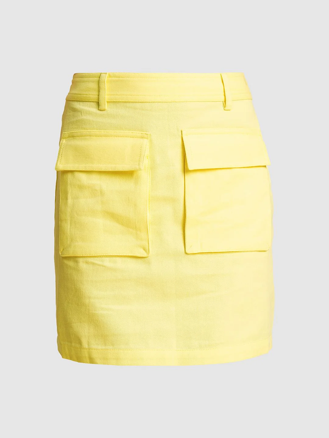 Girls Yellow Twill Cargo Skirt - Image 5
