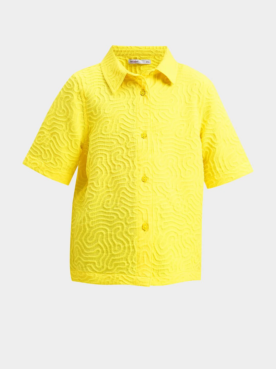 Girls Yellow Cotton Short Sleeves Shirt - Image 6