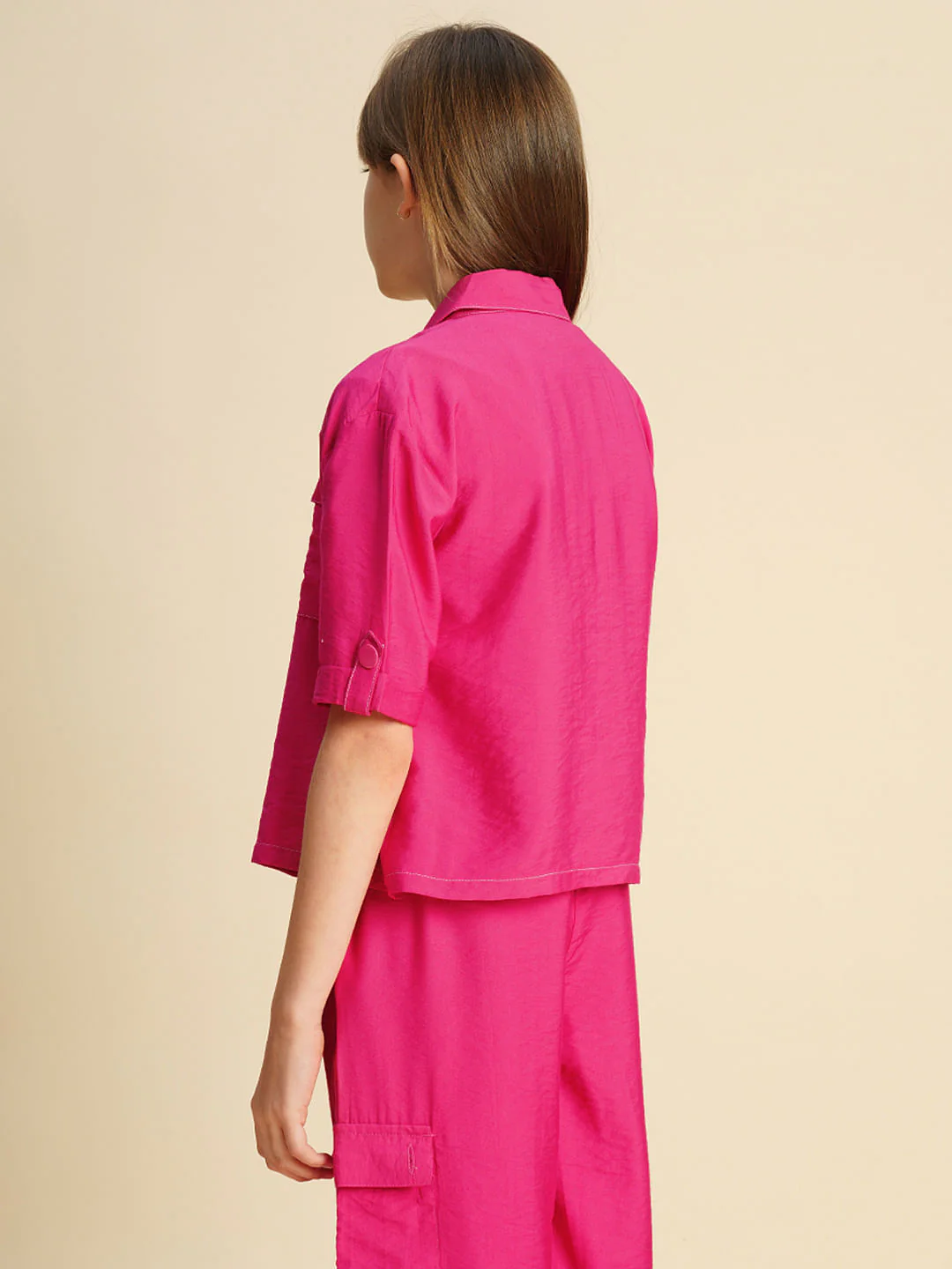 Girl Utility Co-Ord Set Shirt - Image 3