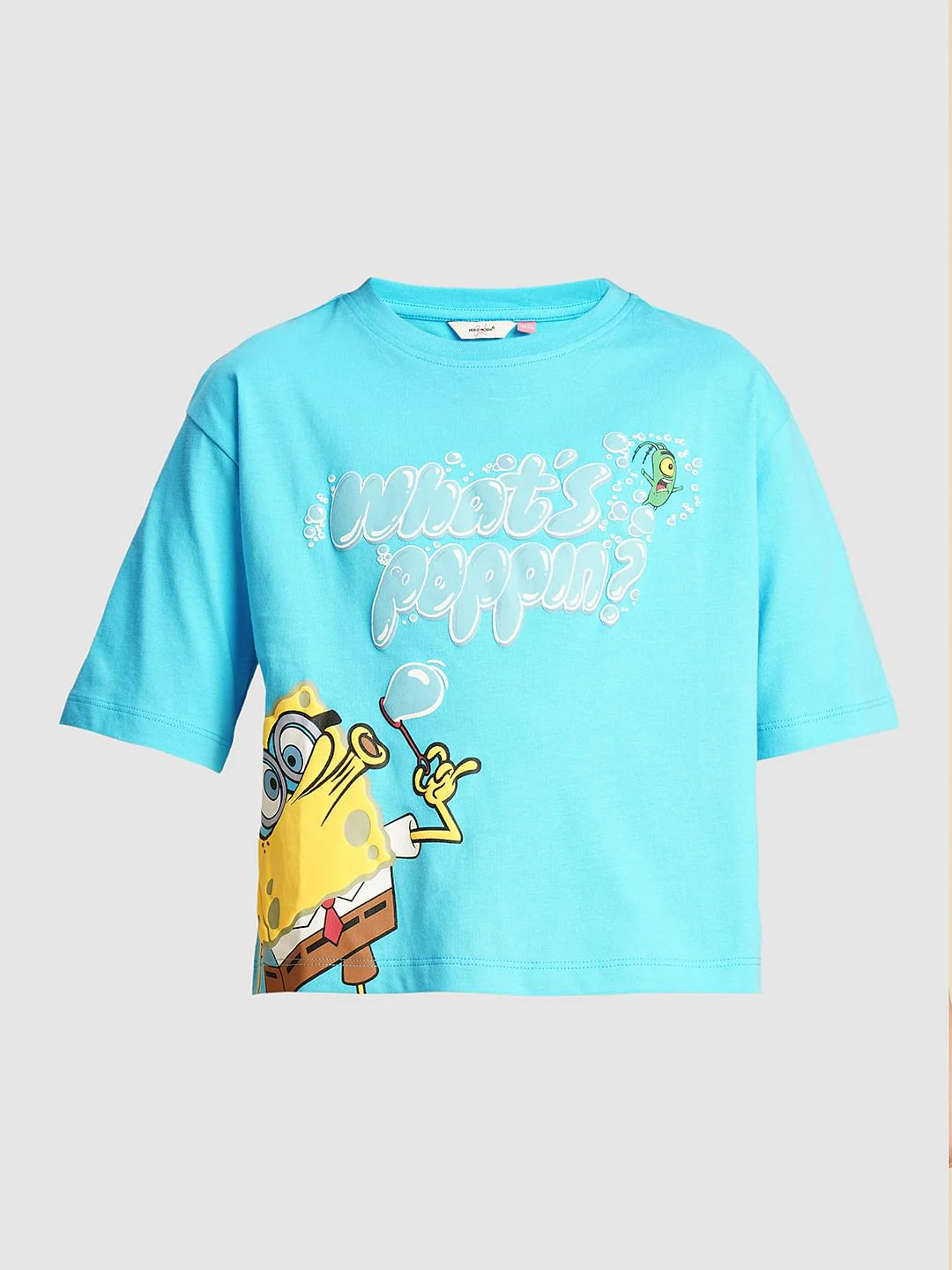 Girls Blue Spongebob Print T-Shirt - Image 6