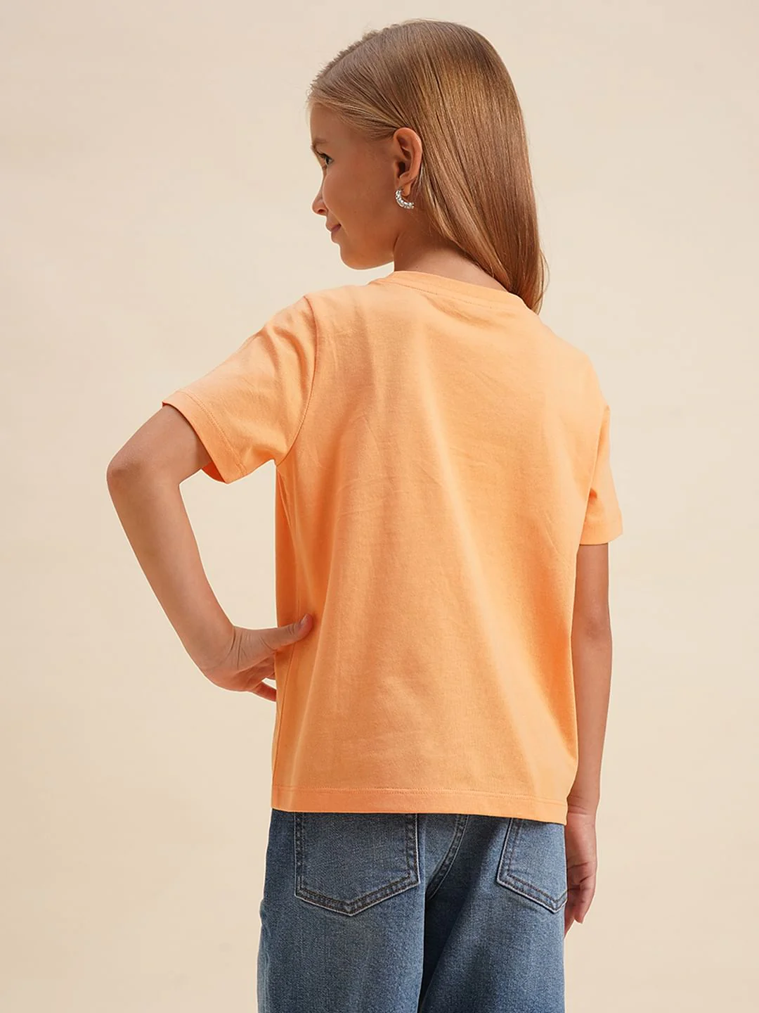 Girls Coral Printed Cotton T-Shirt - Image 3