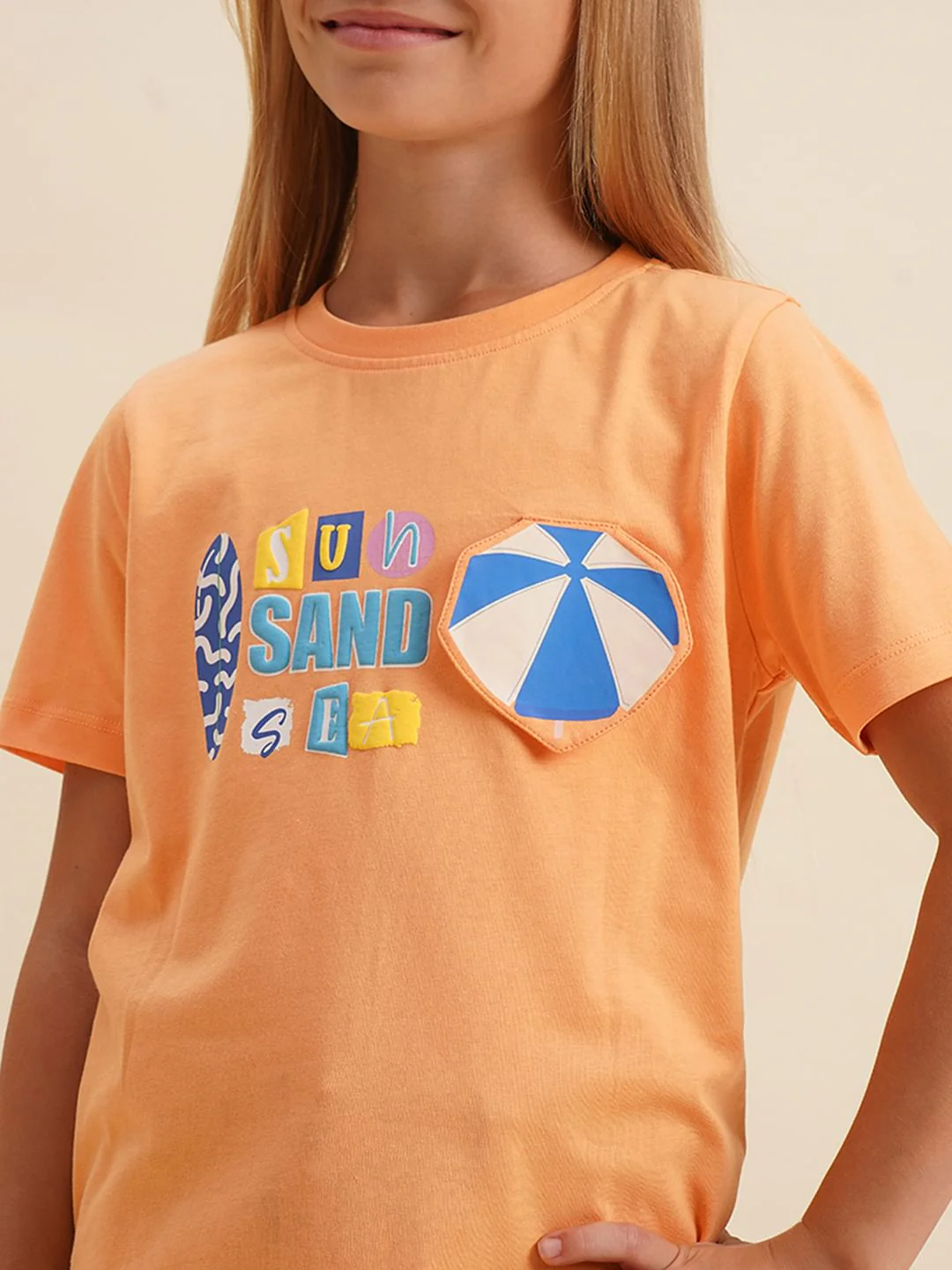 Girls Coral Printed Cotton T-Shirt - Image 4