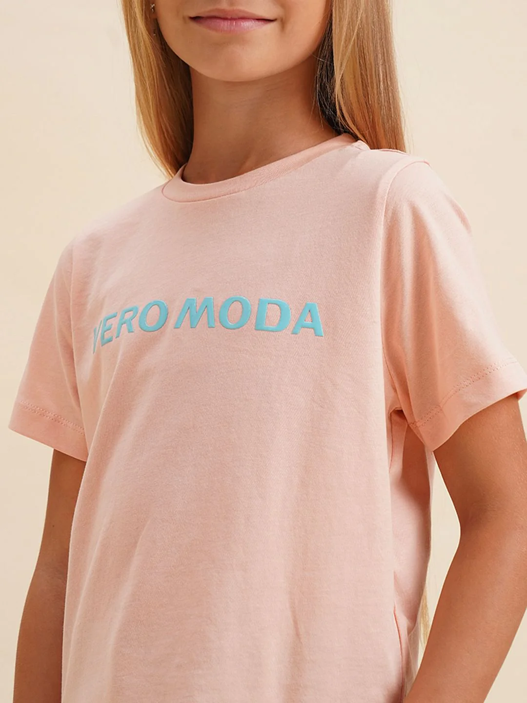 Girls Pink Logo Print Cotton T-Shirt - Image 4
