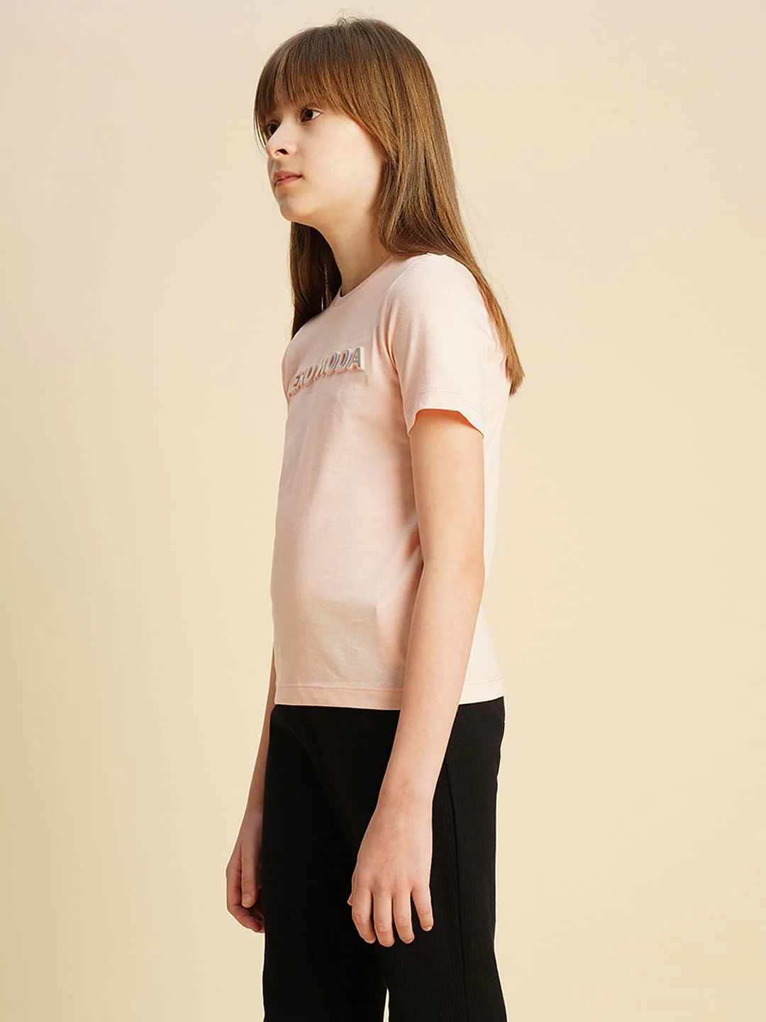 Girls Pink Logo Print T-Shirt - Image 2