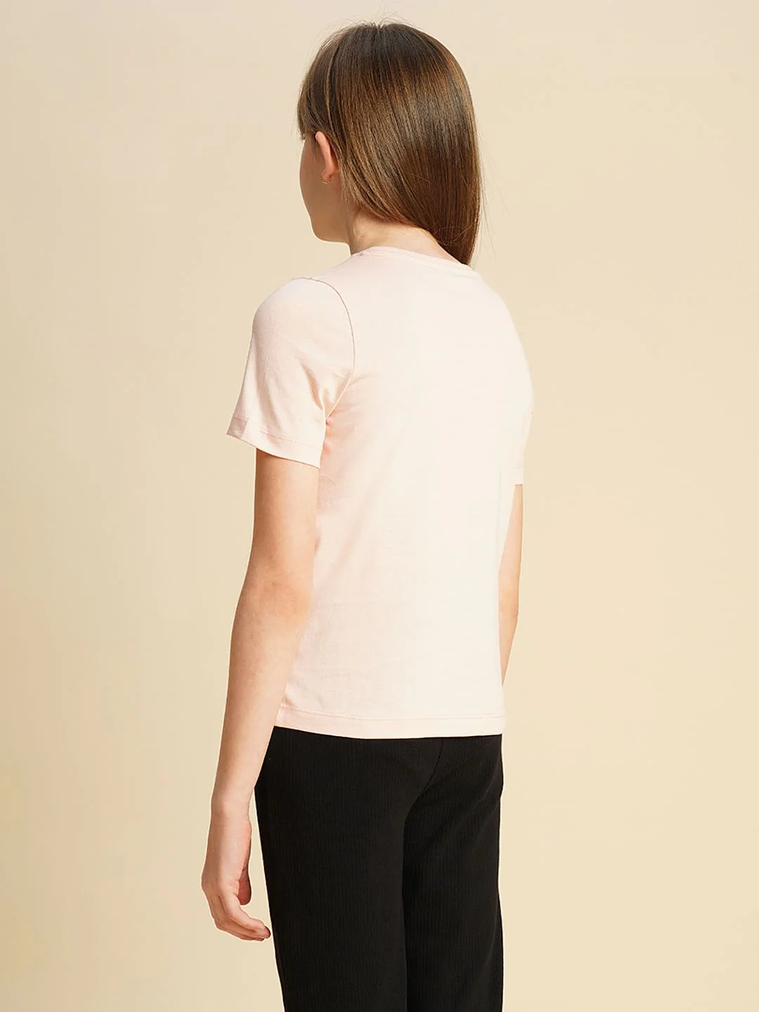 Girls Pink Logo Print T-Shirt - Image 3