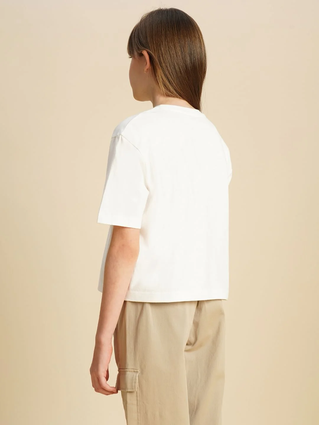 Girls White Logo Text Print T-Shirt - Image 3