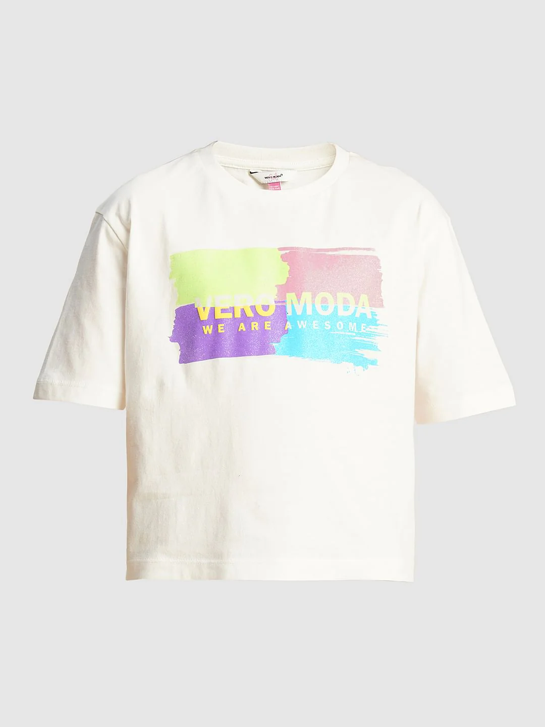Girls White Logo Text Print T-Shirt - Image 6