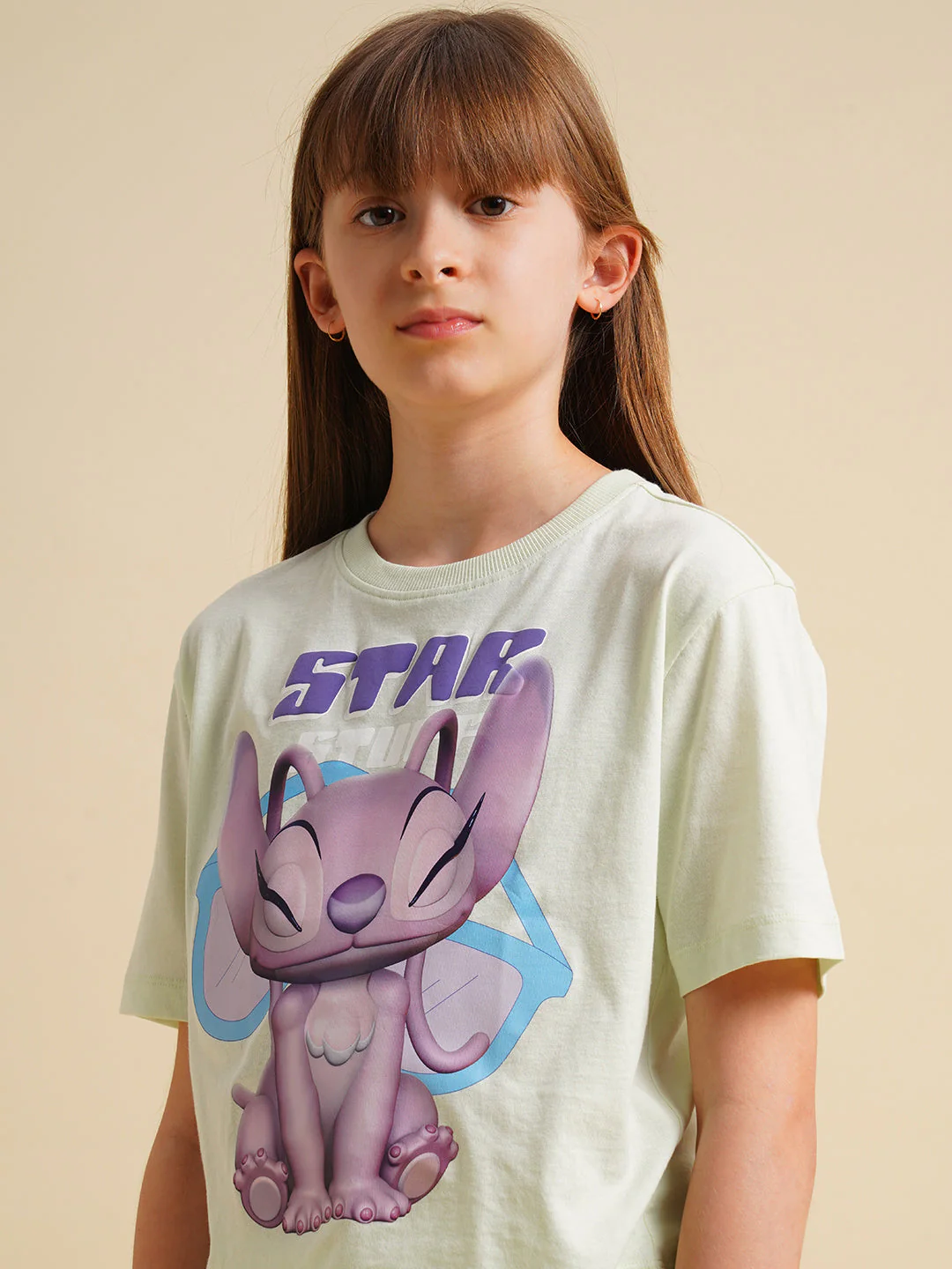 Girls Blue Stitch Graphic Print T-shirt - Image 4