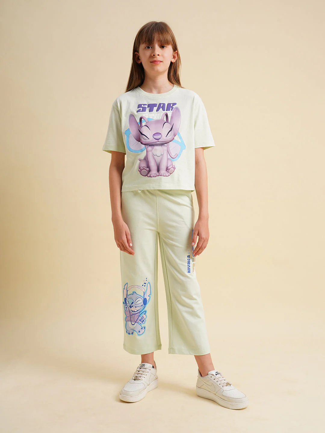 Girls Blue Stitch Graphic Print T-shirt - Image 5