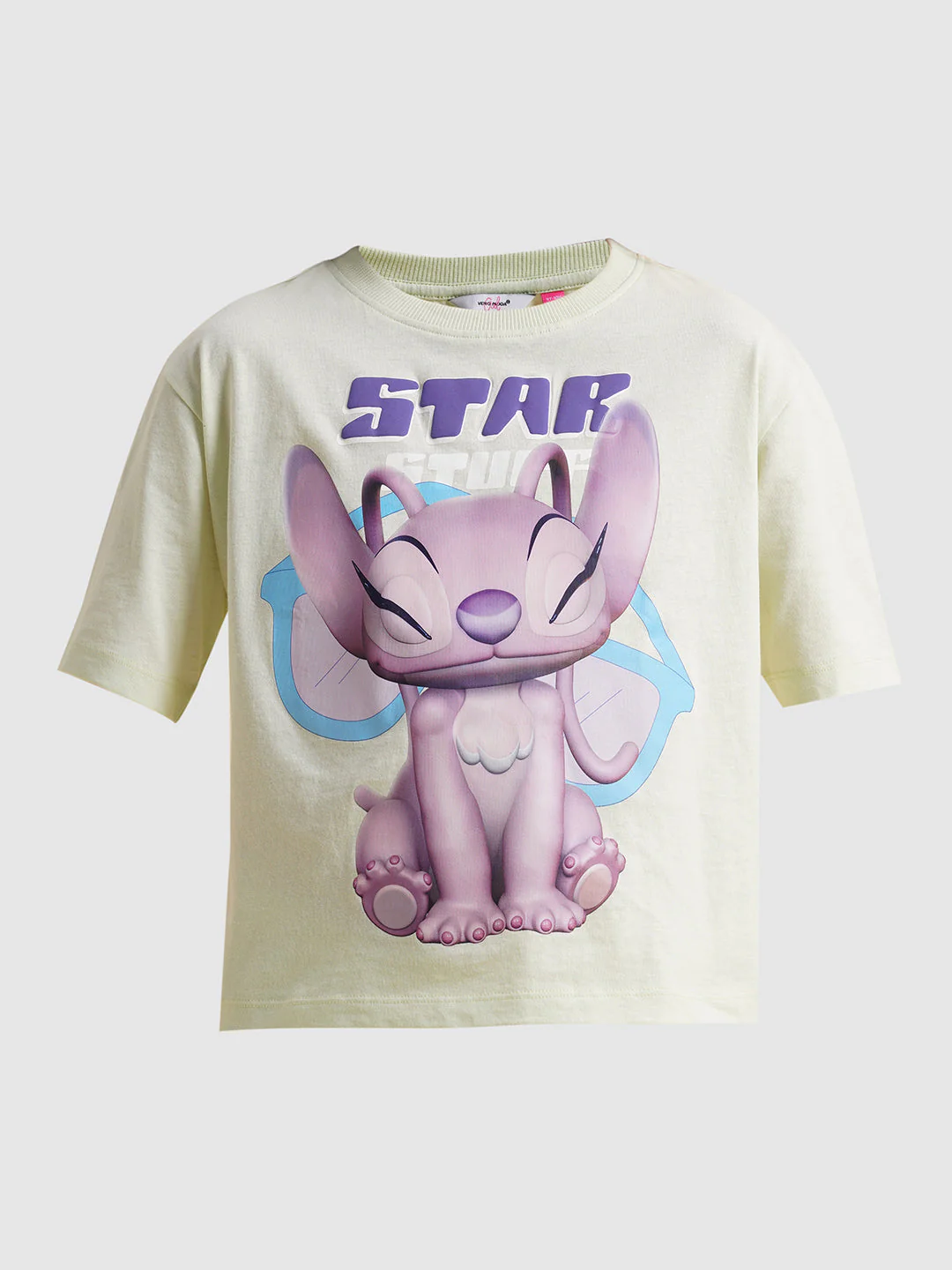 Girls Blue Stitch Graphic Print T-shirt - Image 6