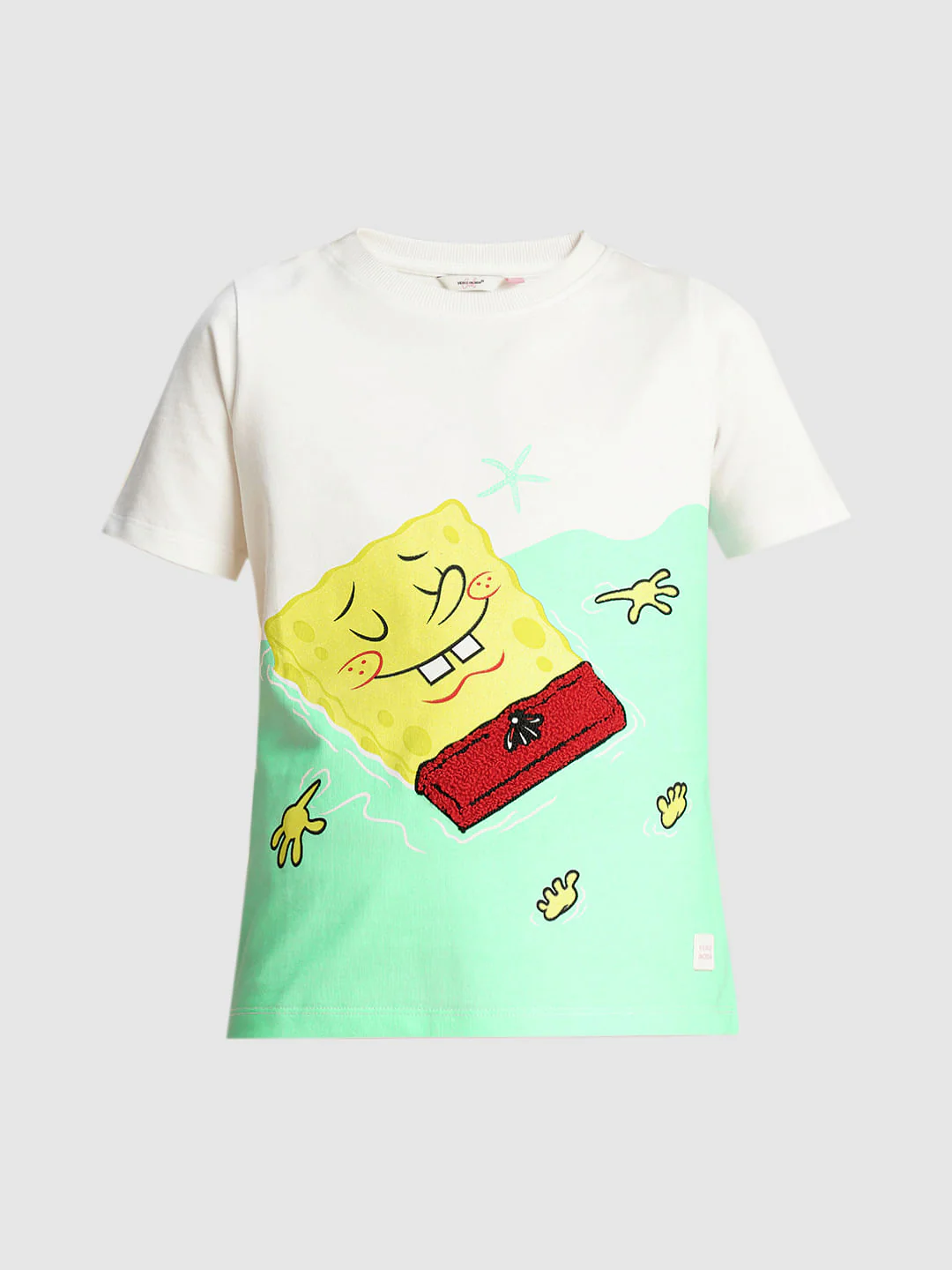 Girls White Spongebob Printed T-Shirt - Image 6