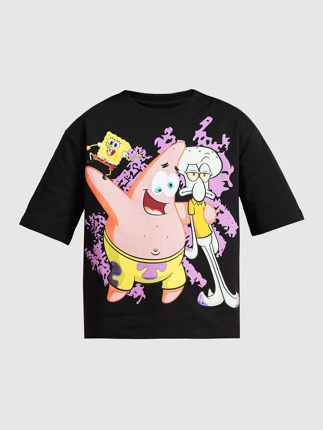 Girls Black Spongebob Print T-Shirt - Image 6