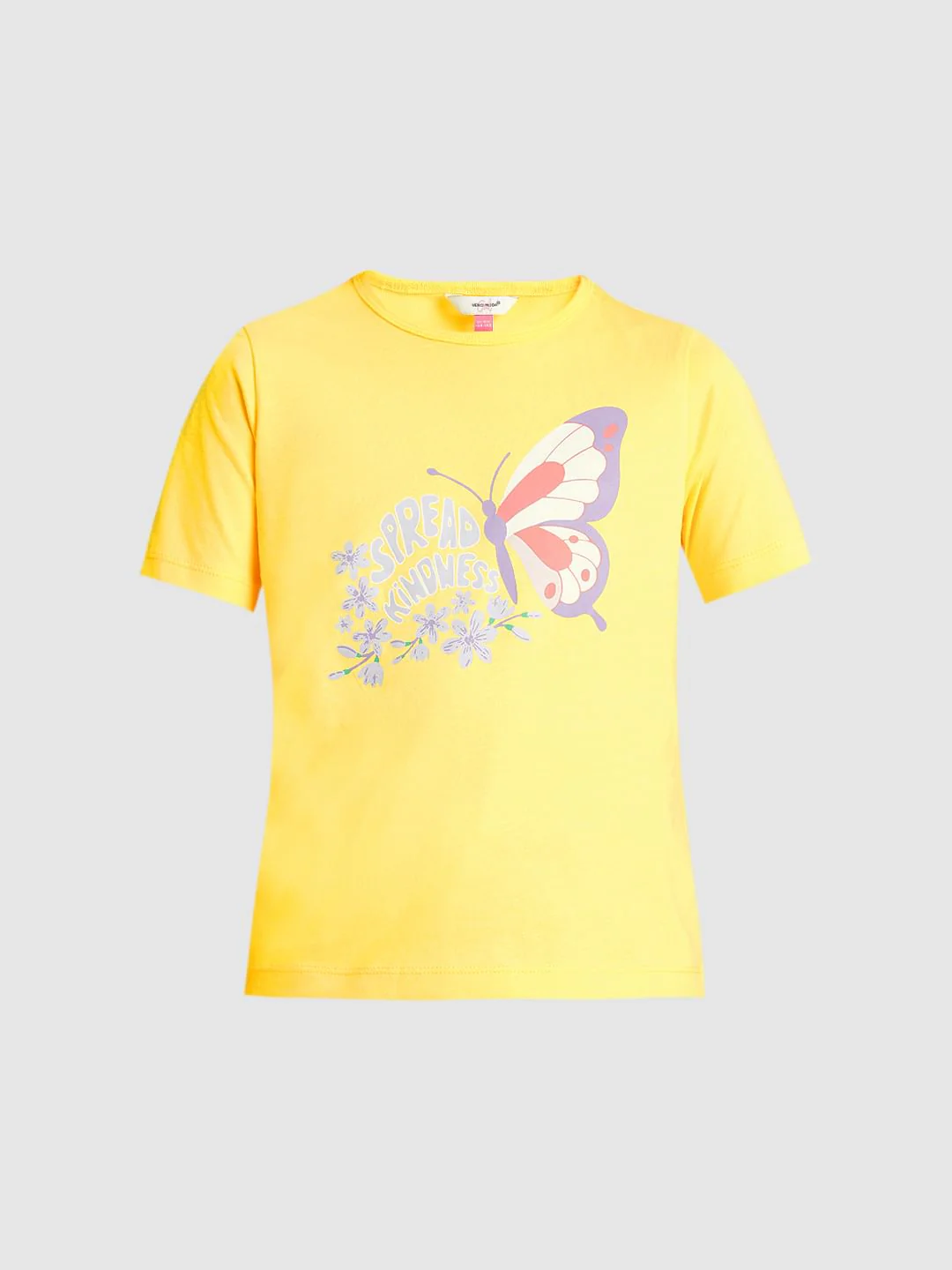Girls Yellow Graphic Print T-Shirt - Image 6