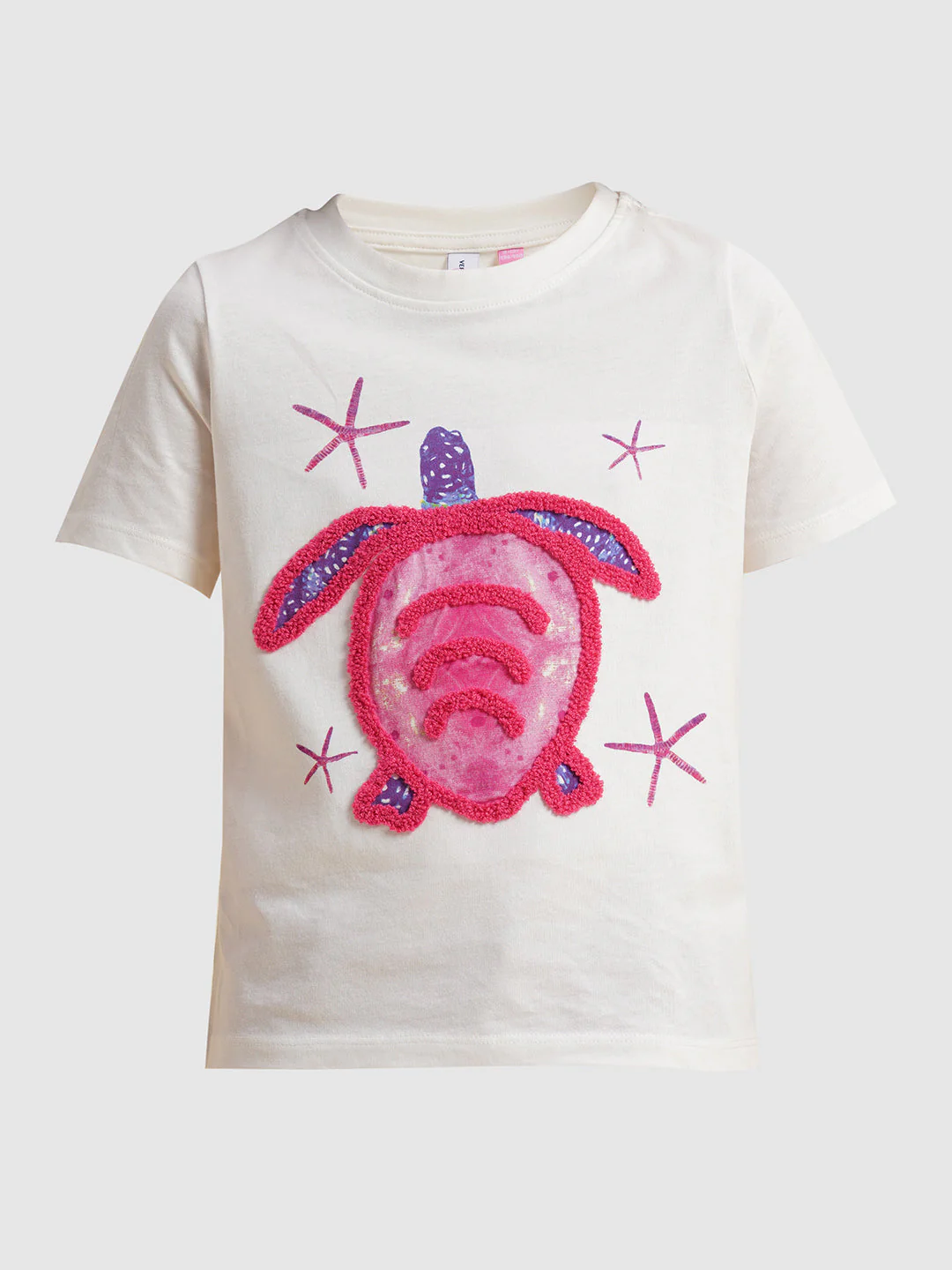 Girls White Turtle Print T-shirt - Image 6