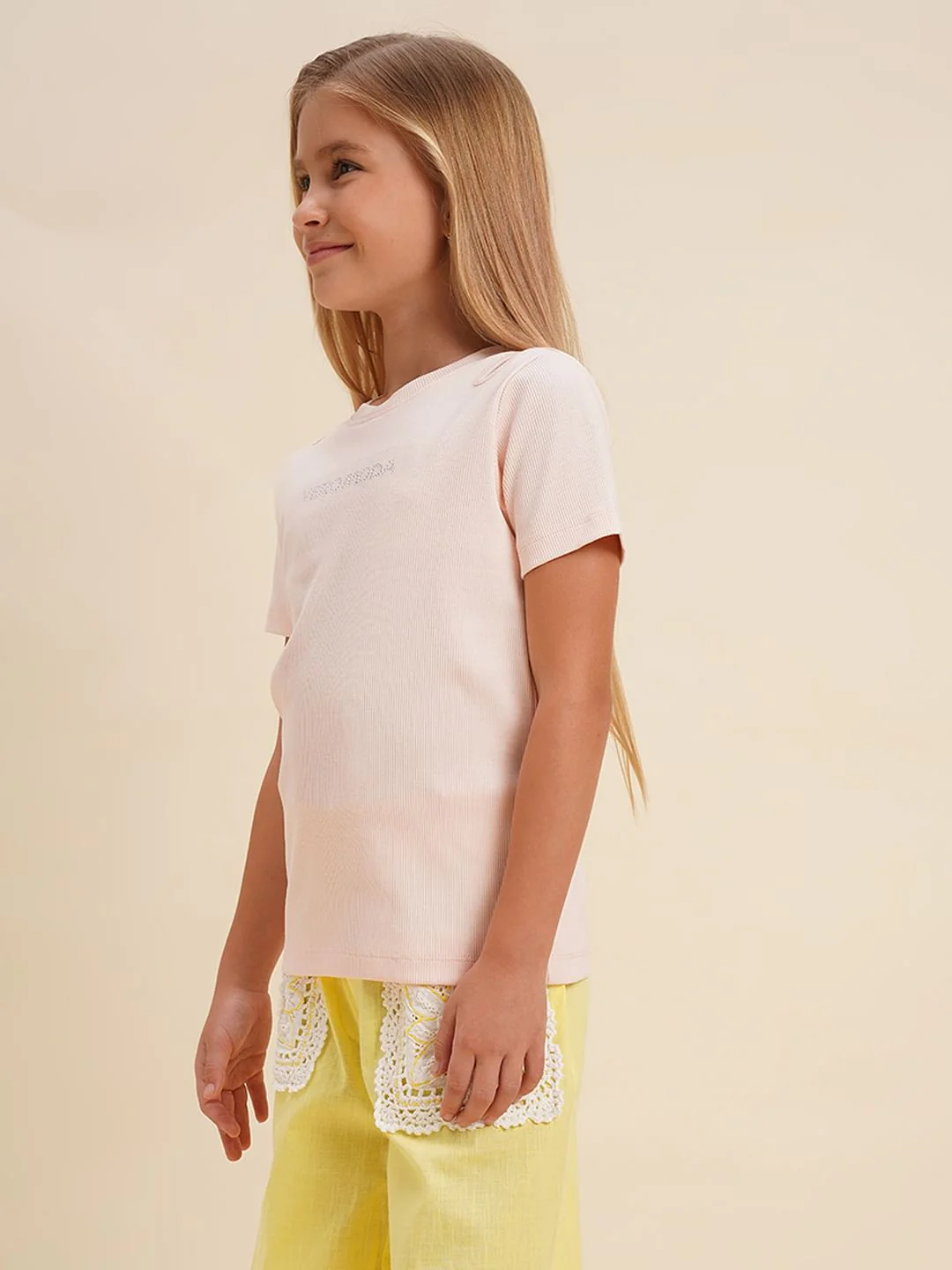 Girls Pink Logo Print T-Shirt - Image 2