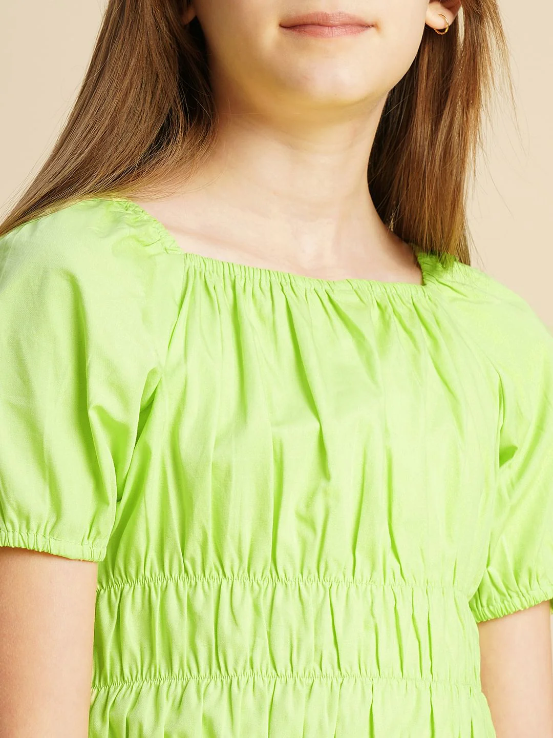 Girls Green Peplum Top - Image 4