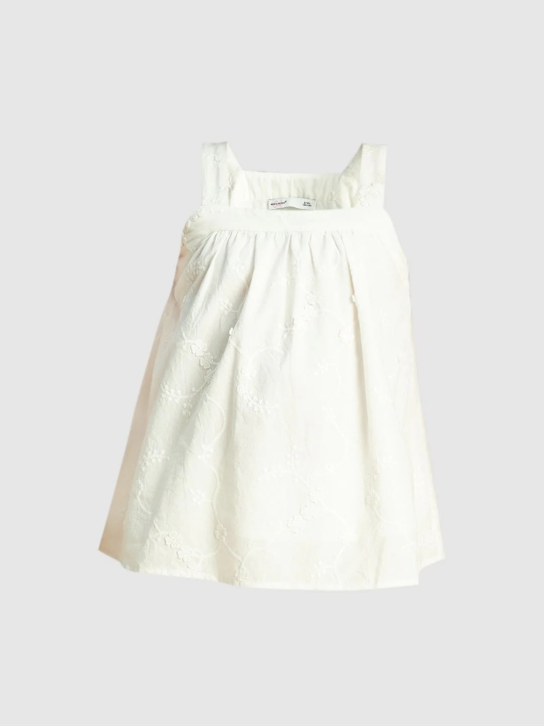 Girls White 3D Schiffli Co-Ord Set Top - Image 6