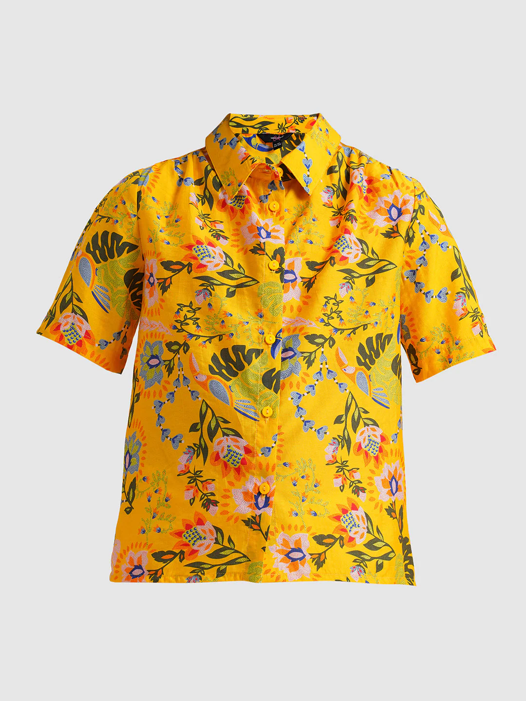 Girls Yellow Printed Shirt - Image 6