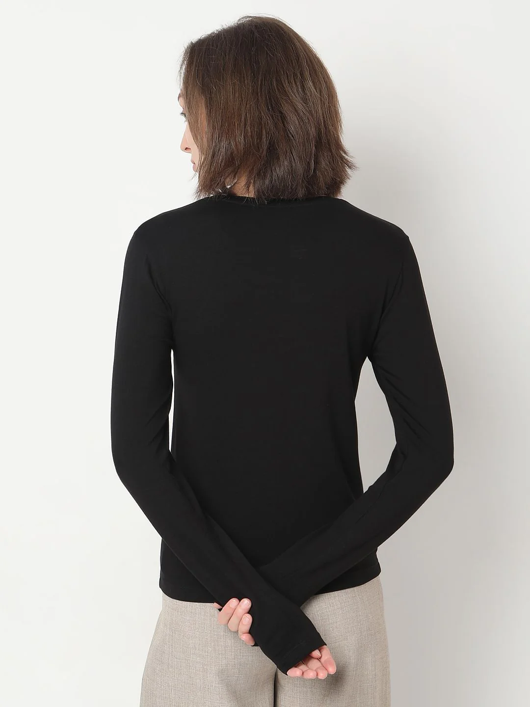 Black O-Neck Top - Image 4