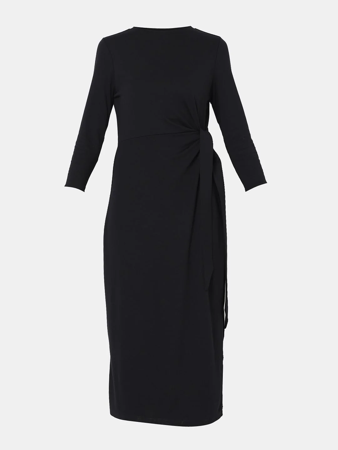 Black Tie-Knot Detail Dress - Image 7