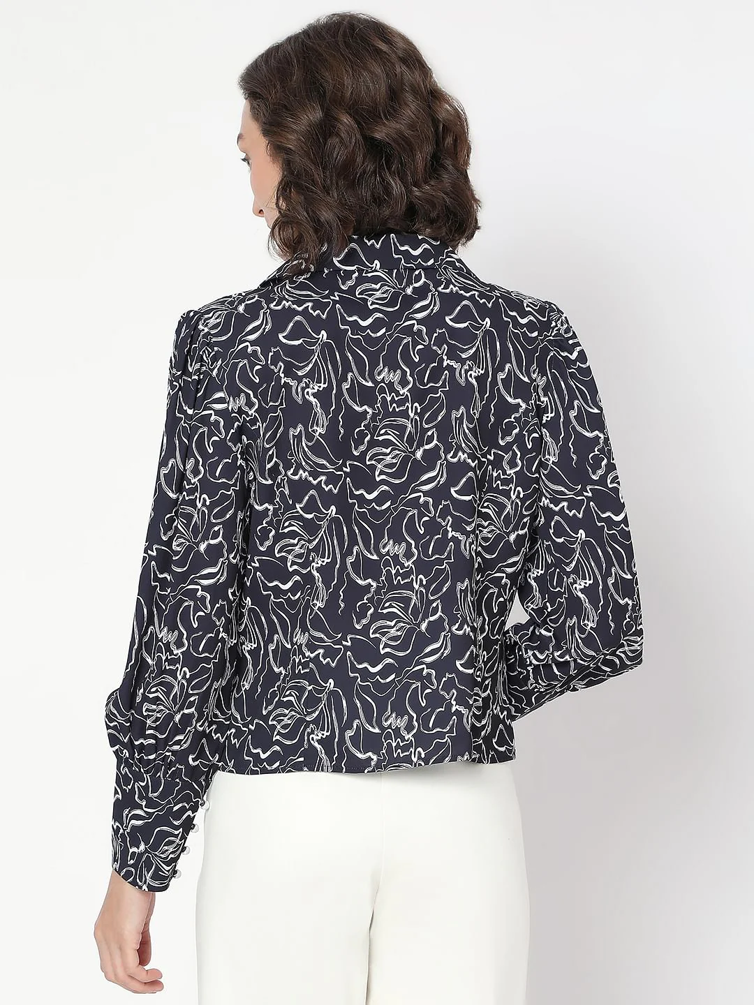 Black Abstract Print Shirt - Image 4