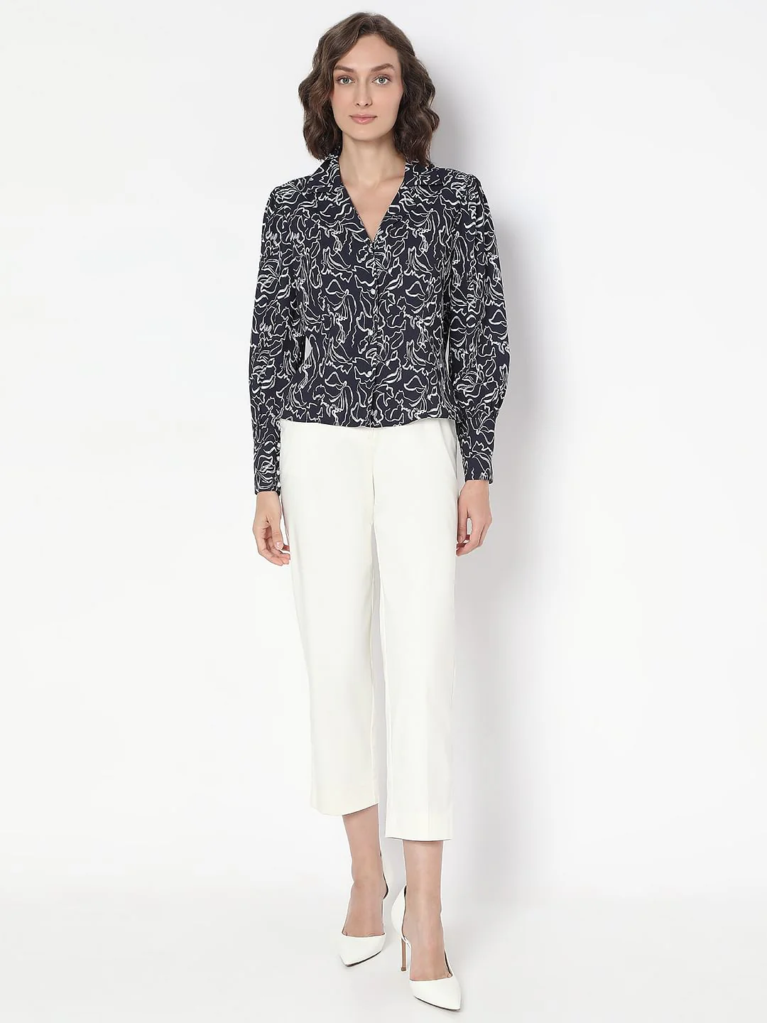Black Abstract Print Shirt - Image 5