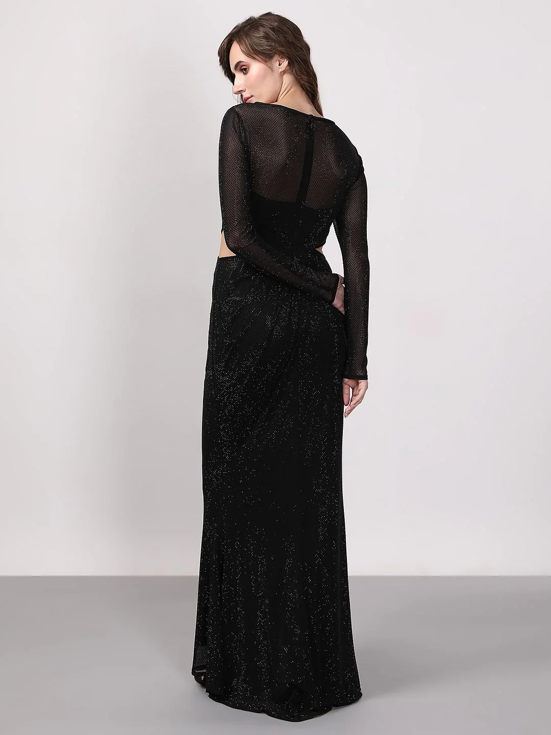 Black Diamante Maxi Dress - Image 4