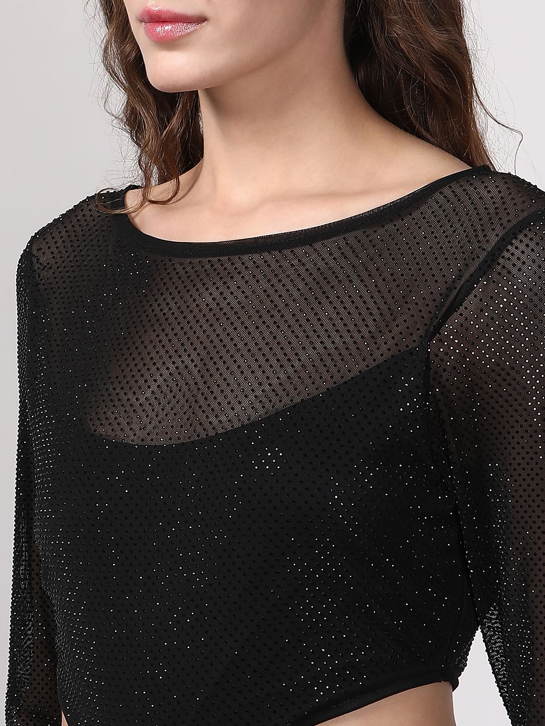 Black Diamante Maxi Dress - Image 6
