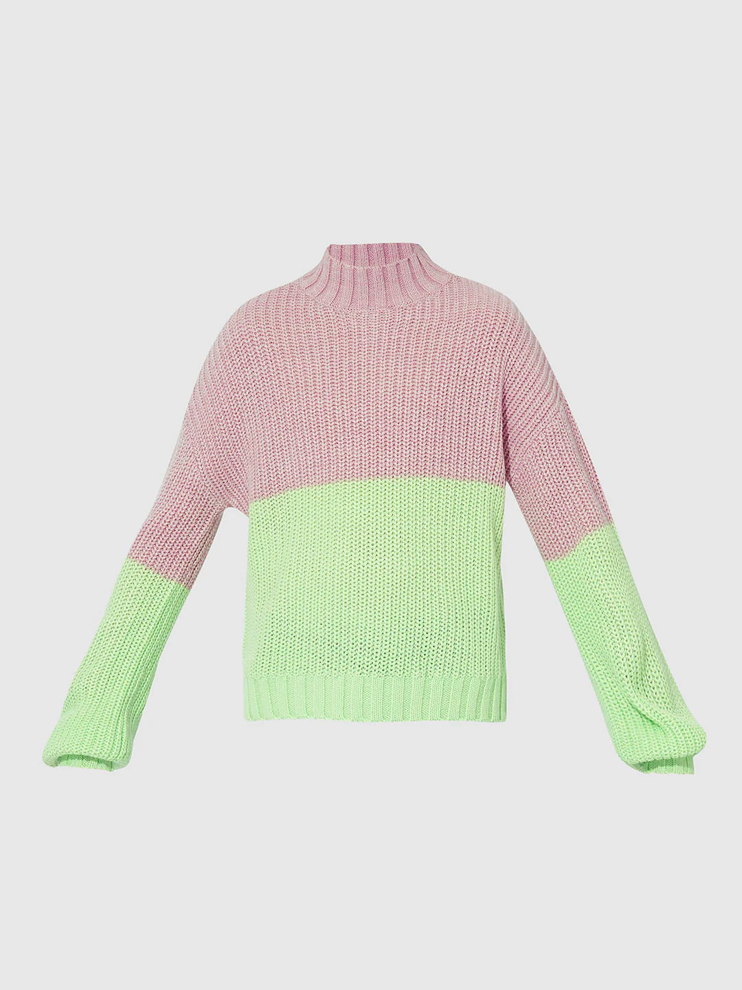 Girls Pink Colourblocked Pullover - Image 6
