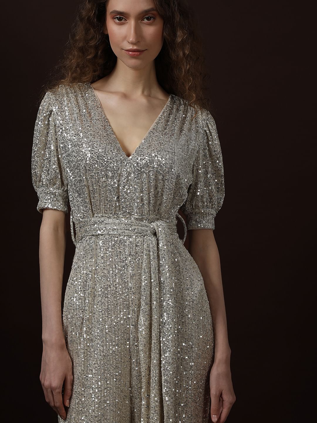 Silver Sequined Jumpsuit - Image 5