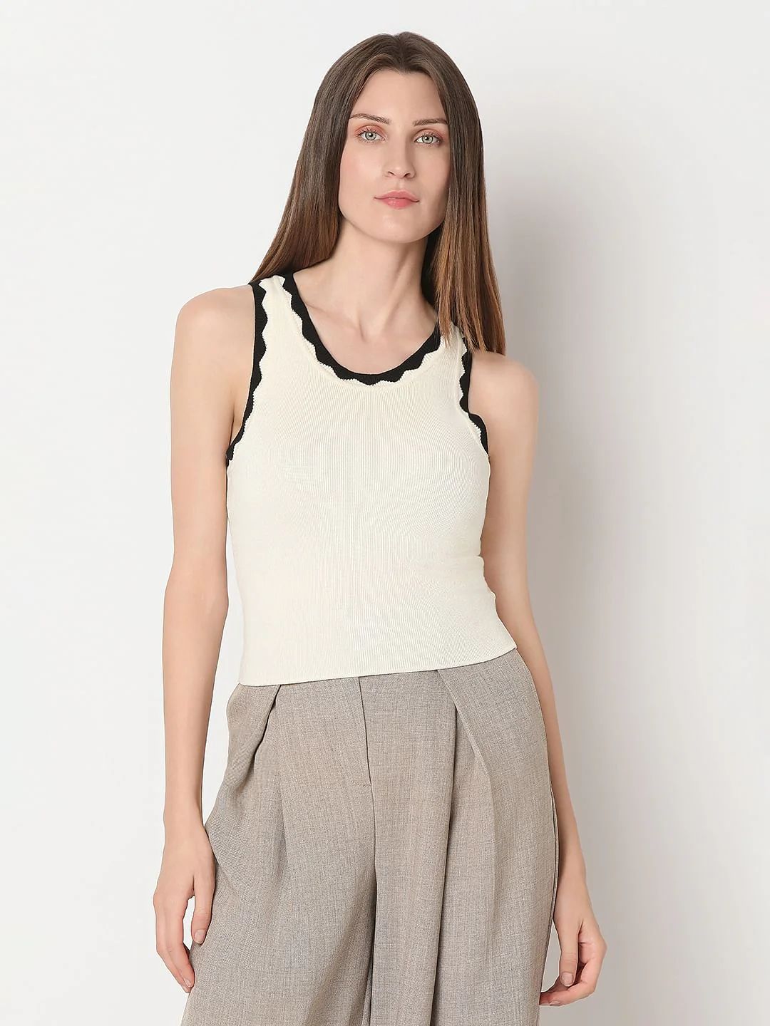 Ecru Ribbed Top - Image 2