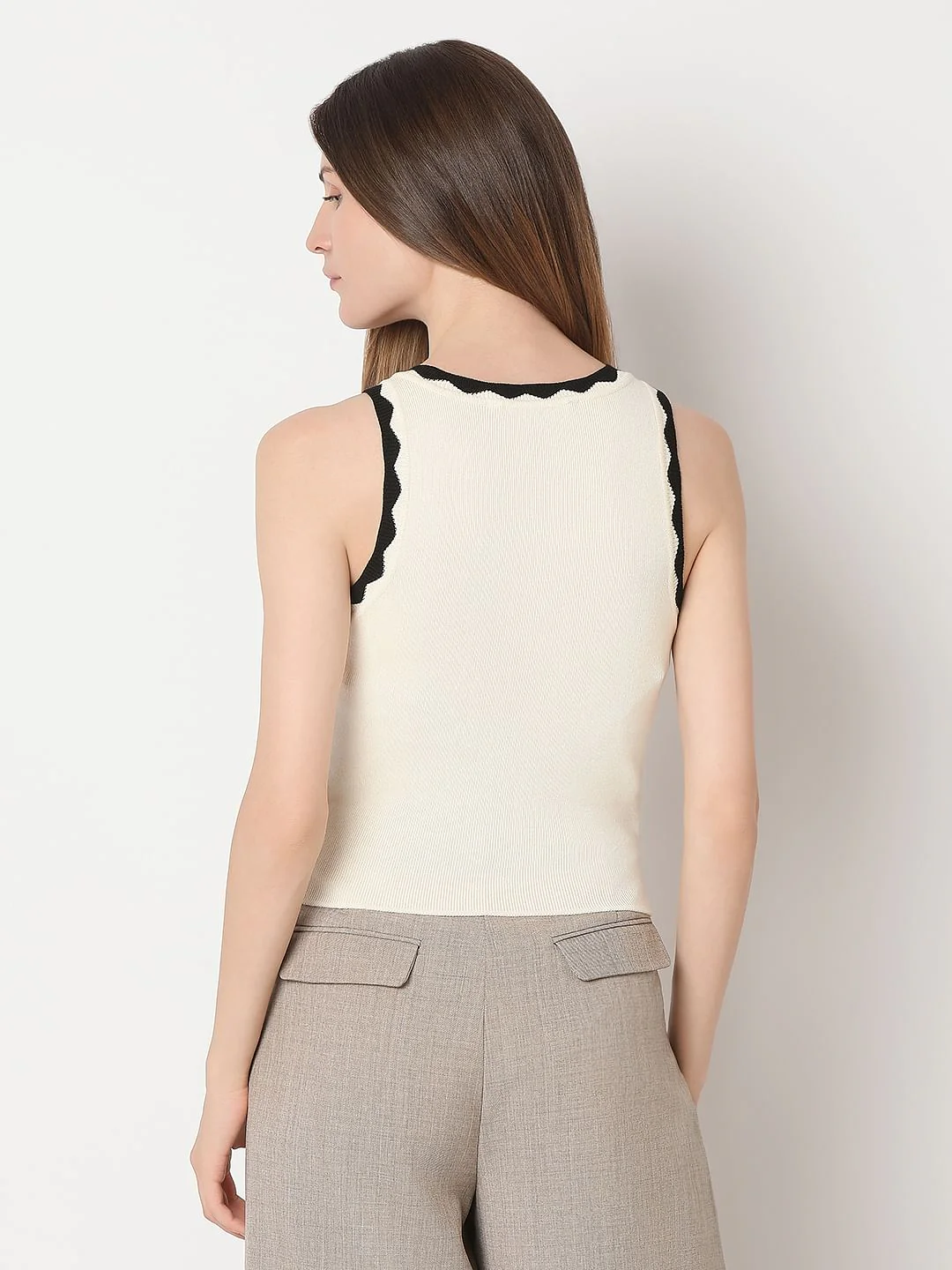 Ecru Ribbed Top - Image 4