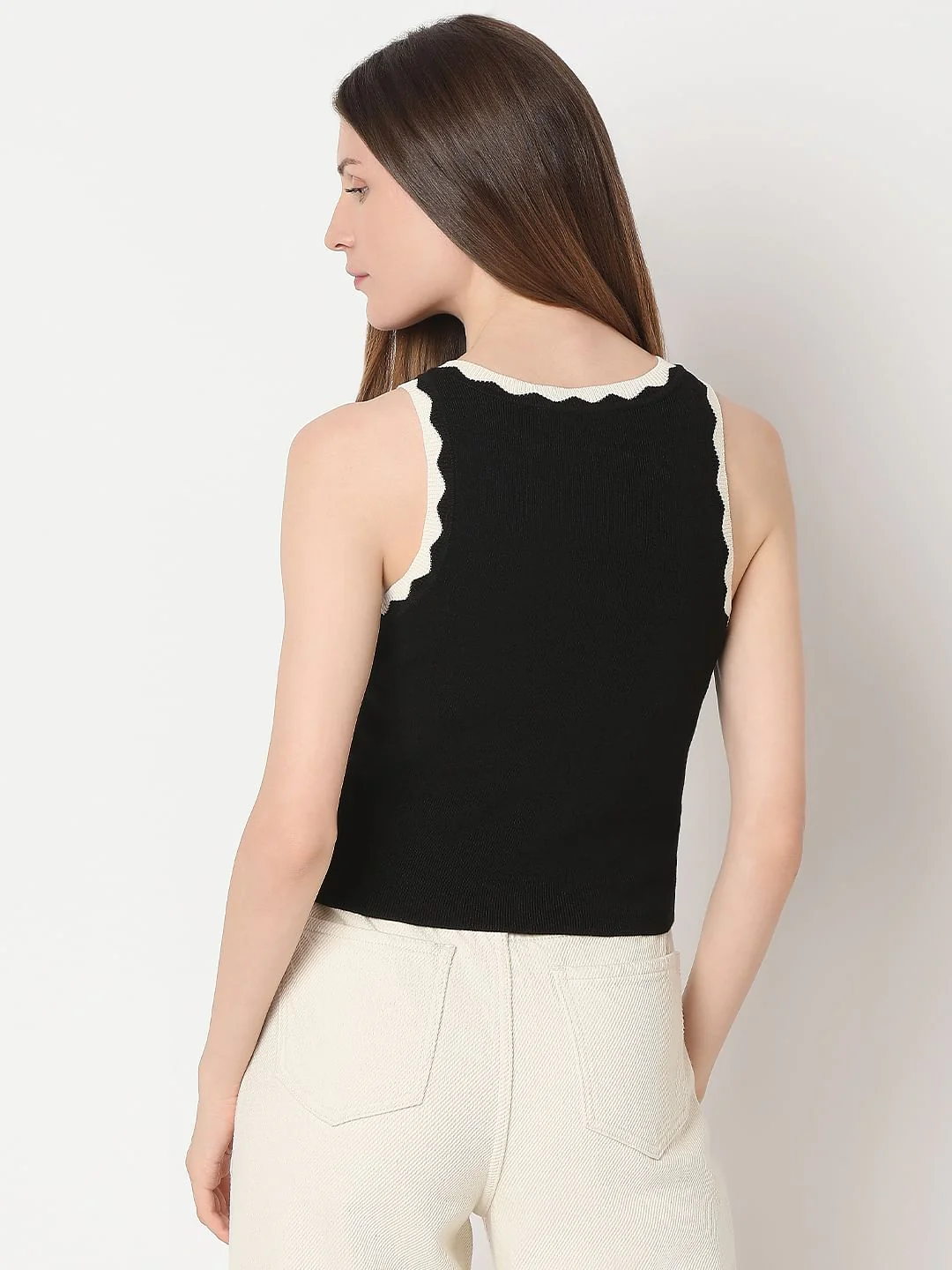 Black Ribbed Top - Image 4