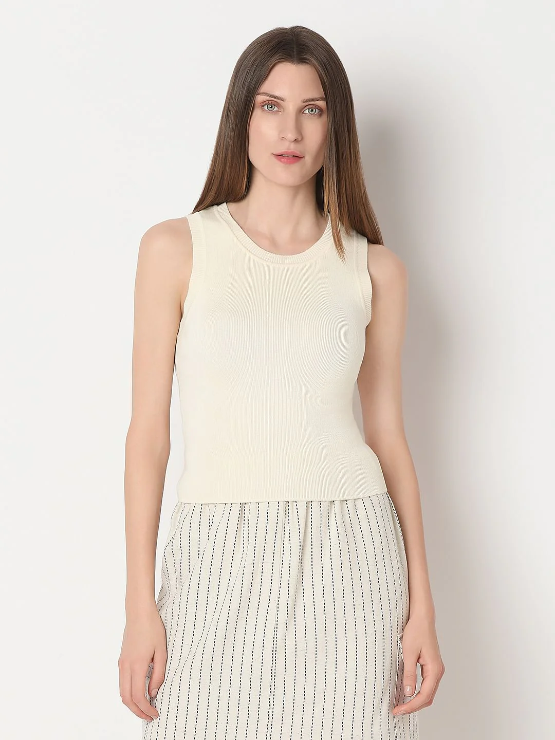 Ecru Ribbed Top - Image 2