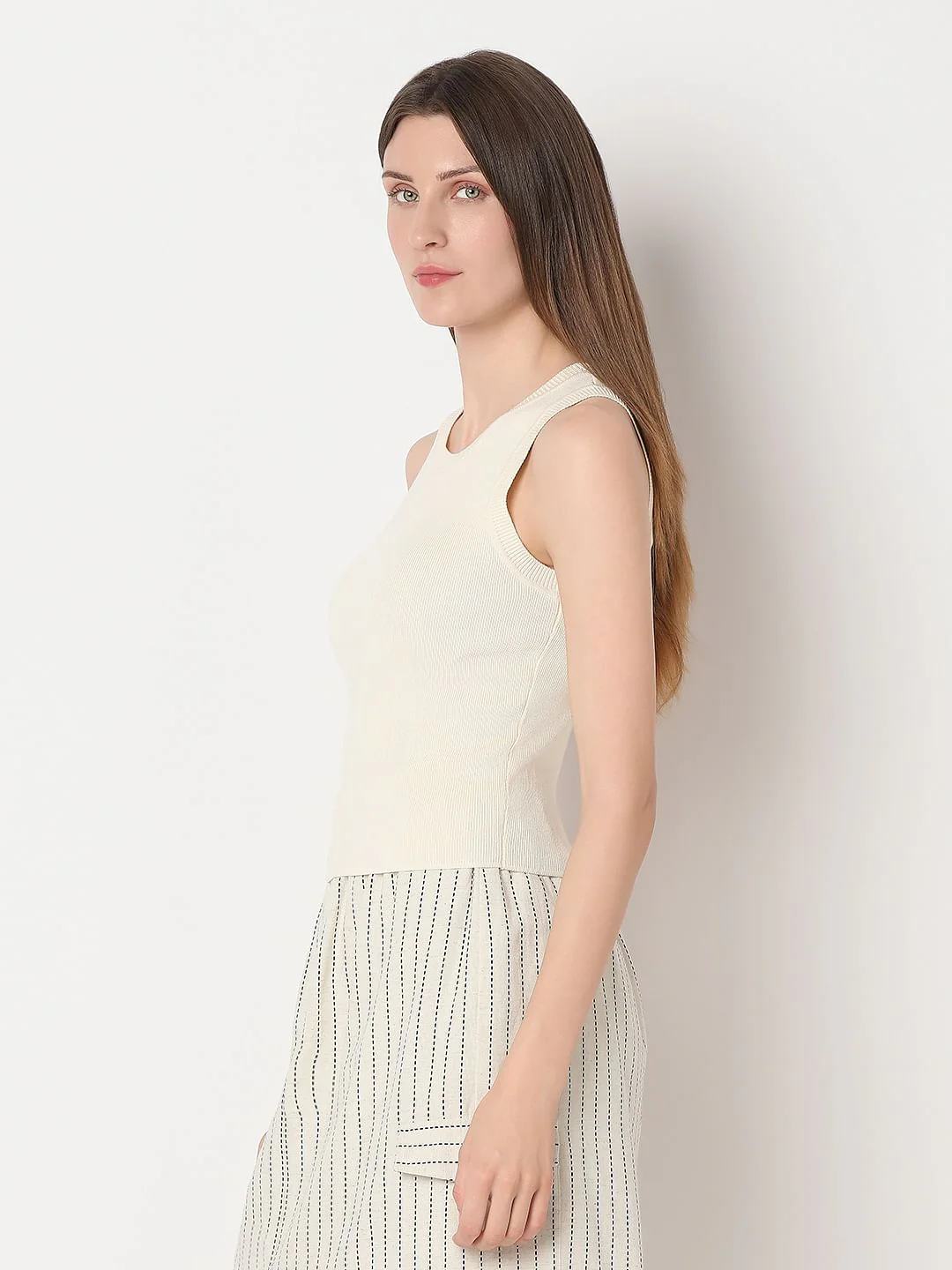 Ecru Ribbed Top - Image 3
