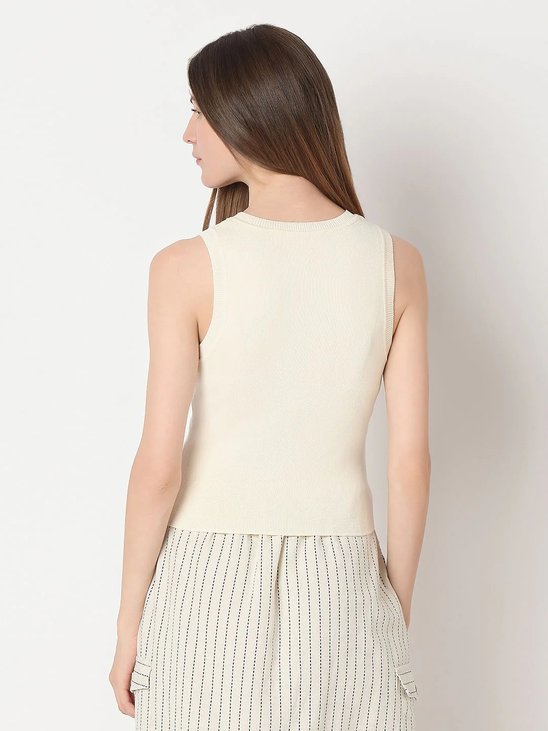 Ecru Ribbed Top - Image 4