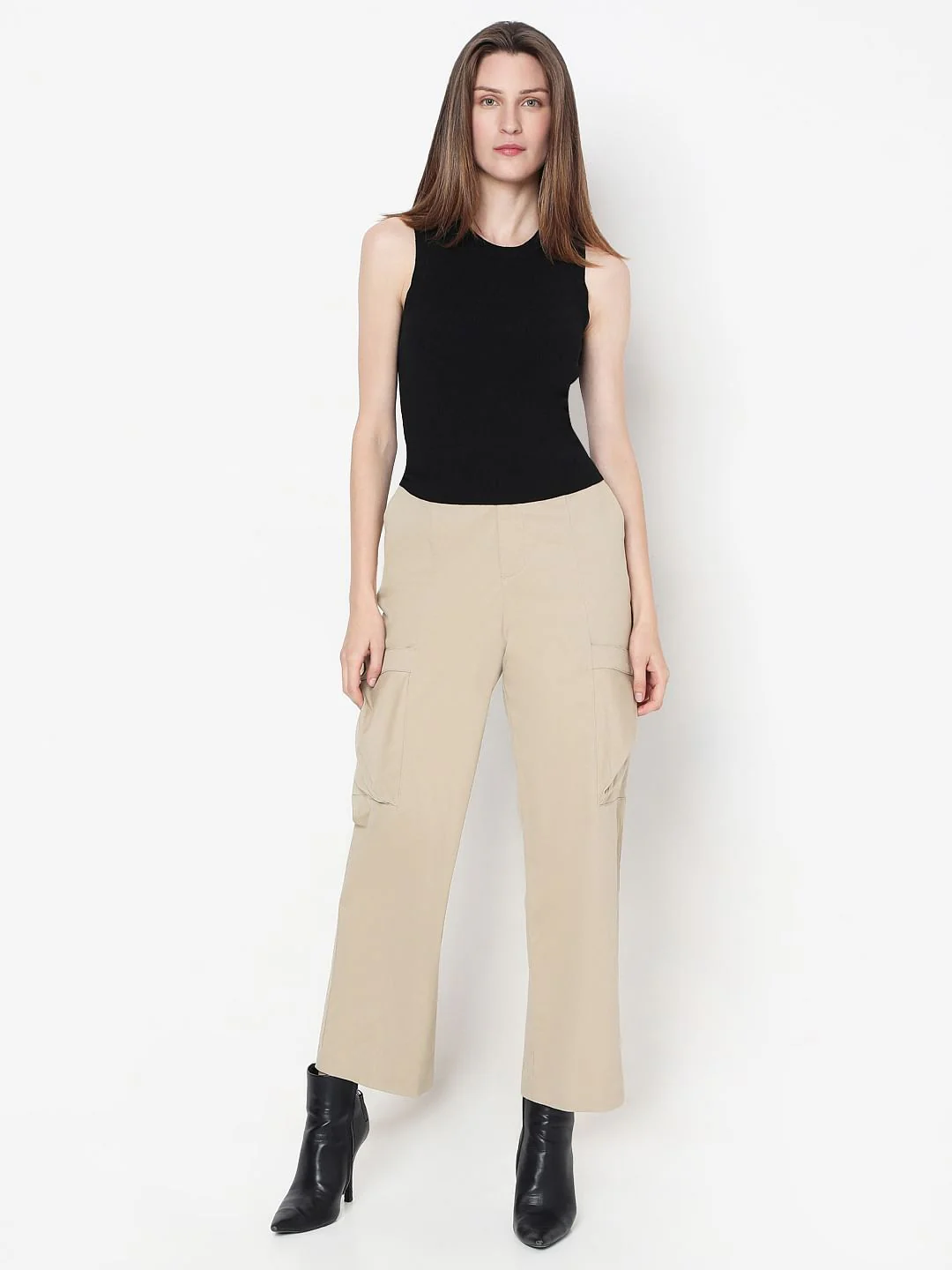 Black Ribbed Sleeveless Top - Image 5