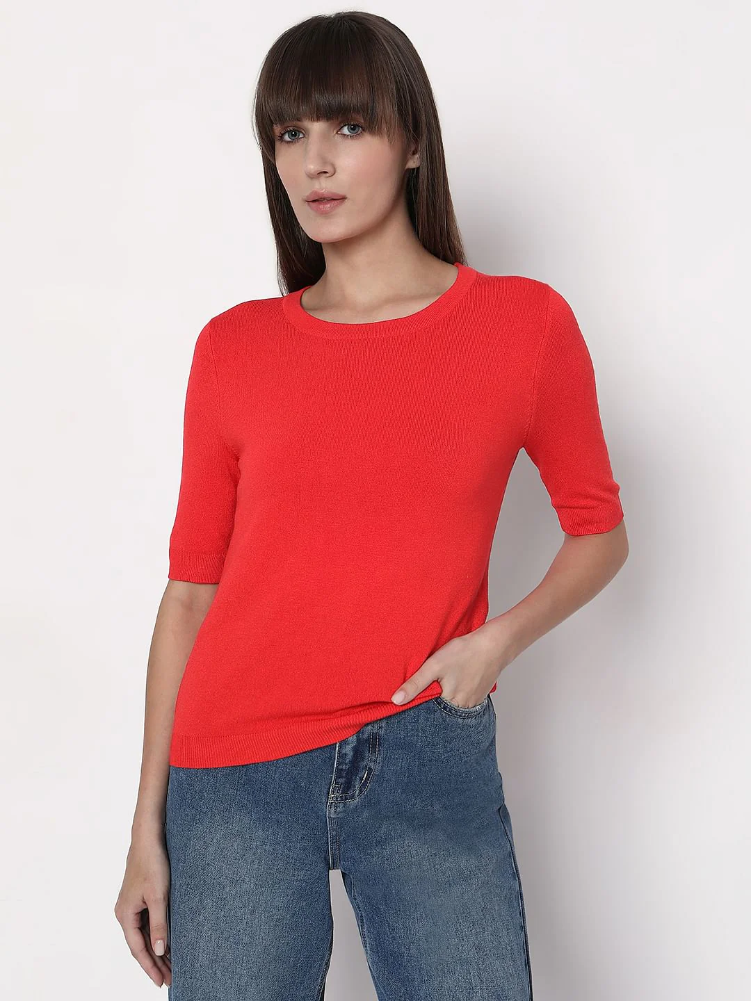 Poppy Red Knit Top - Image 2